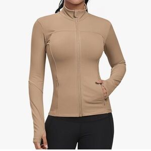 GYM RAINBOW Workout Jackets Women Full Zip Slim Fit Lightweight M NWT